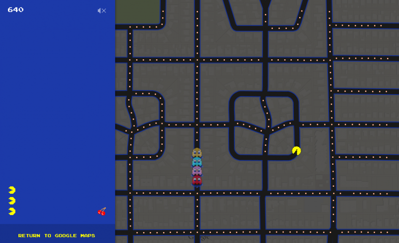 Google Maps into a game of Pac-Man 2